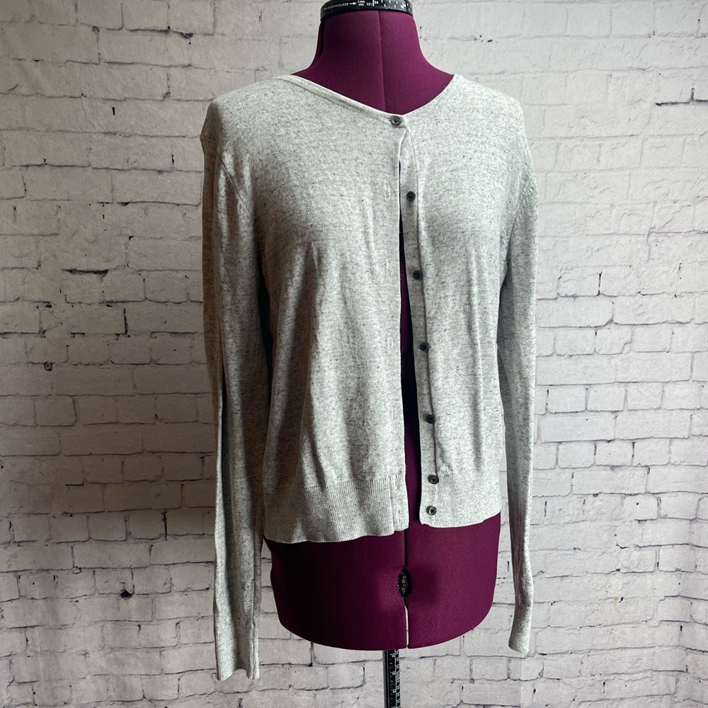 H&M basics heather gray cardigan size medium